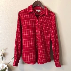 Lucky Brand Live in Love Red Flannel Size S